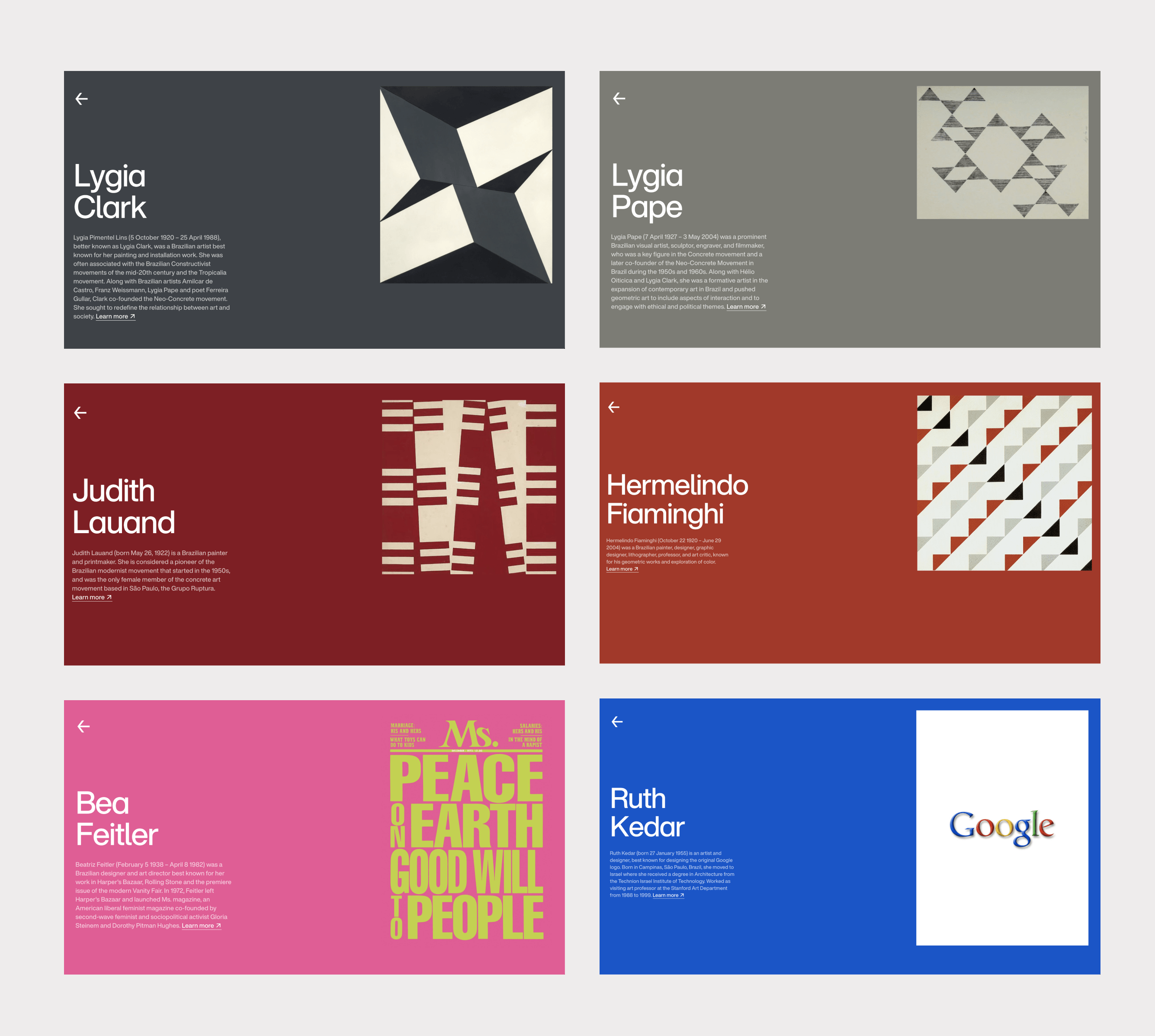 Featured artist page Lygia Pape