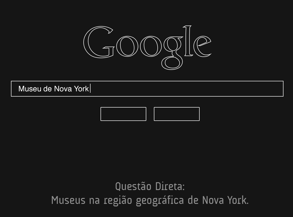 Museu de Nova York página do Google